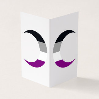 Asexual Pride Crescent Moons Greeting Card 名刺