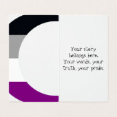 Asexual Pride Crescent Moons Greeting Card 名刺 (内部フラット)