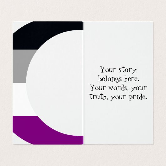 Asexual Pride Crescent Moons Greeting Card 名刺 (内部フラット)