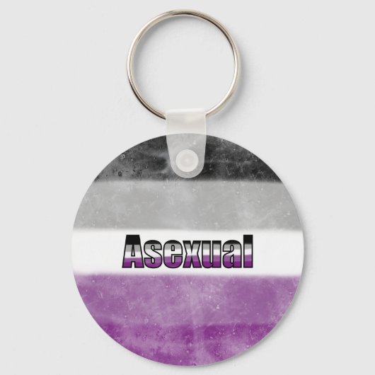 Asexual pride flag key ring キーホルダー (正面)