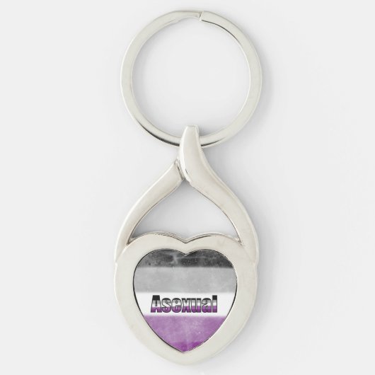 Asexual pride flag key ring キーホルダー (正面)