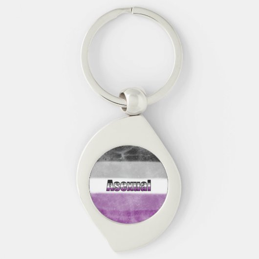 Asexual pride flag key ring キーホルダー (正面)