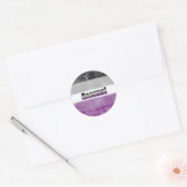 Asexual pride flag sticker ラウンドシール (封筒)