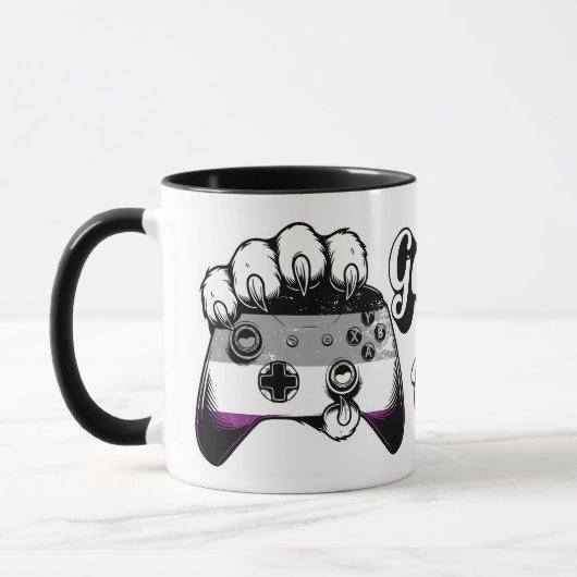 Asexual Pride Game On Tiger Paw Controller Mug 26 マグカップ (左)