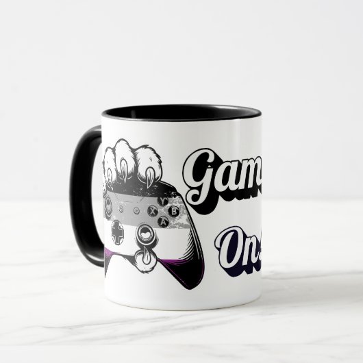 Asexual Pride Game On Tiger Paw Controller Mug 26 マグカップ (正面左)