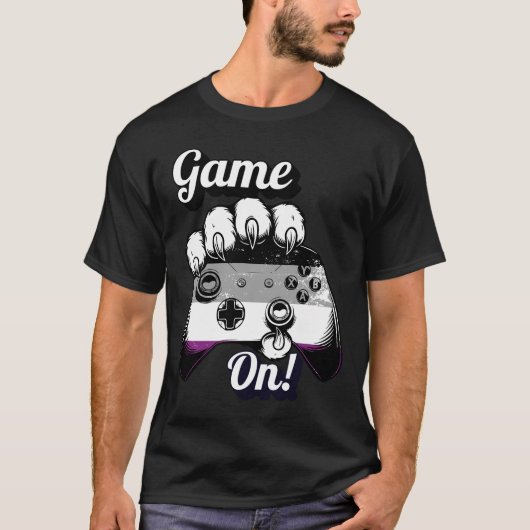 Asexual Pride Game On Tiger Paw Controller Shirt Tシャツ (正面)