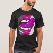 Asexual Pride LGBTQ Ace Lips Party Tシャツ (正面)