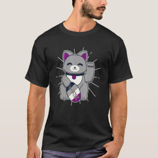 Asexual Pride Lucky Cat LGBTQ+ Asexuality Tシャツ