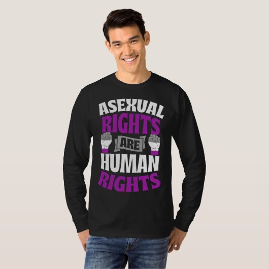 Asexual Rights Are Human Rights Protest March Ace  Tシャツ (正面フル)