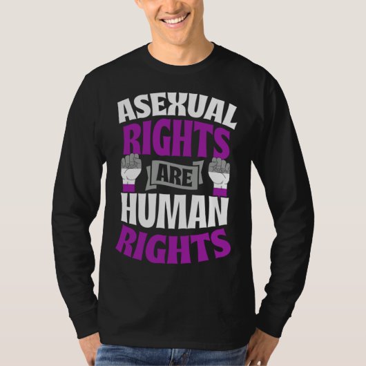 Asexual Rights Are Human Rights Protest March Ace Tシャツ (正面)