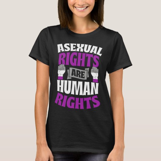 Asexual Rights Are Human Rights Protest March Ace  Tシャツ (正面)