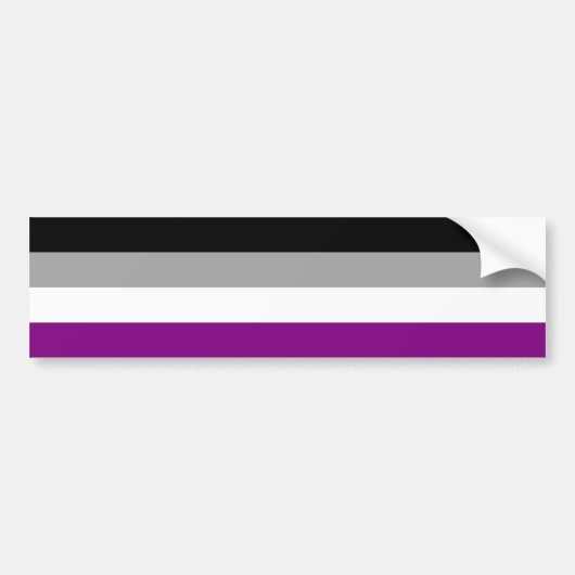 Asexuality flag Bumper Sticker バンパーステッカー (正面)