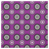 Asexuality pride colors /purple flower pattern ファブリック (見本)