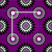 Asexuality pride colors /purple flower pattern ファブリック (タイル)