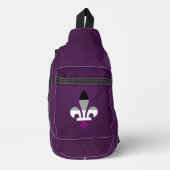 Asexuality pride fleur-de-lis  スリングバッグ (正面)