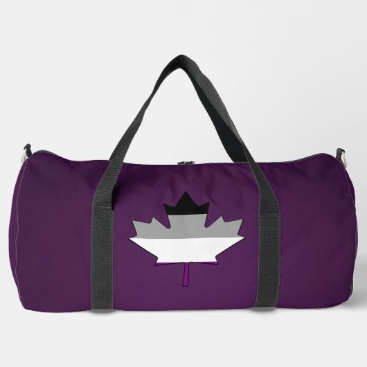 Asexuality pride maple leaf ダッフルバッグ (正面)