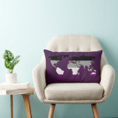 Asexuality pride world map Pillow ランバークッション (椅子)