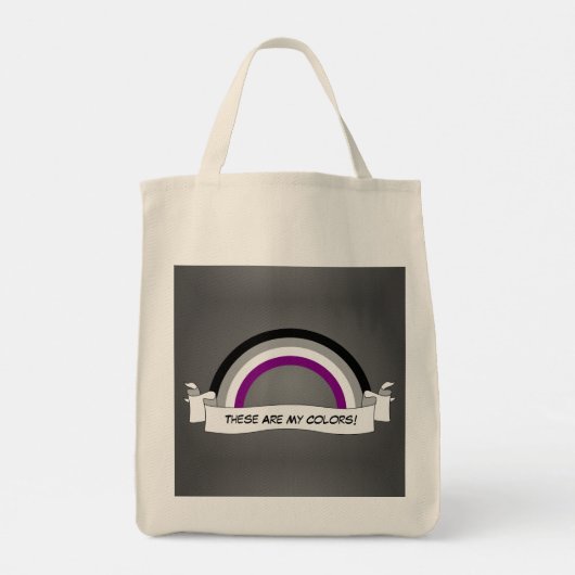 Asexuality rainbow pride  トートバッグ (裏面)