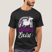 Asexuals Exist Asexual Pride Minimalist Rainbow Un Tシャツ (正面)