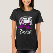 Asexuals Exist Asexual Pride Minimalist Rainbow Un Tシャツ (正面)