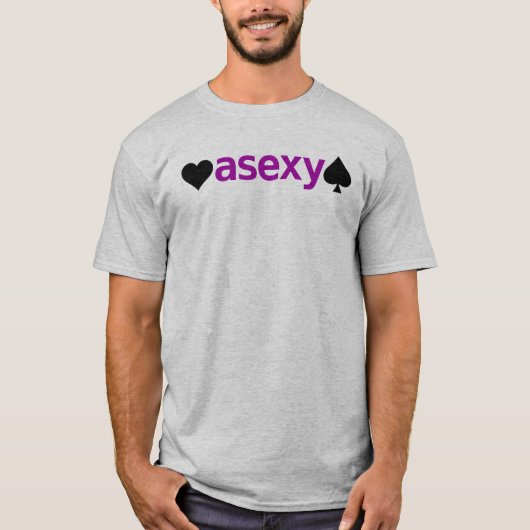 Asexyのハート及び踏鋤(ライト) Tシャツ (正面)