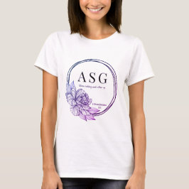 ASGロゴ(紫と藍色（背中の名前）) Tシャツ