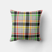 Ash Gray Black Multicolour Flannel Plaid Tartan クッション (裏面)
