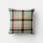 Ash Gray Black Multicolour Flannel Plaid Tartan クッション (正面)