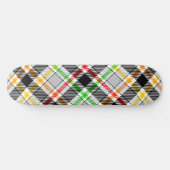 Ash Gray Black Multicolour Flannel Plaid Tartan スケートボード (横)