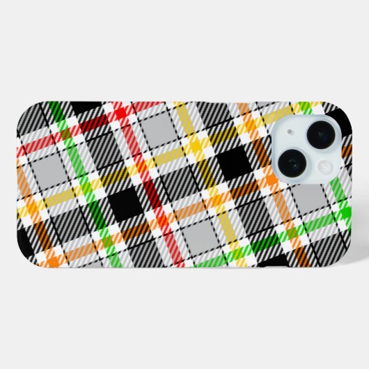 Ash Gray Black Multicolour Flannel Plaid Tartan Case-Mate iPhoneケース (裏面 (横))