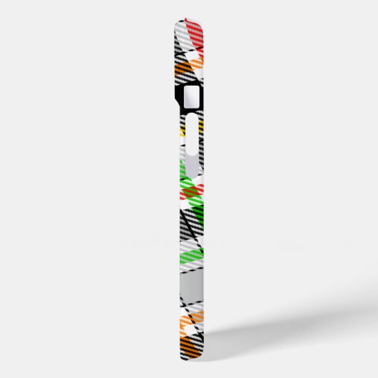 Ash Gray Black Multicolour Flannel Plaid Tartan Case-Mate iPhoneケース (裏面 / 左)