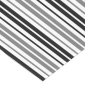 Ash Gray Black White Stripes Pattern   ショートテーブルランナー (コーナー)