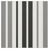 Ash Gray Black White Stripes Pattern   ファブリック (クローズアップ)