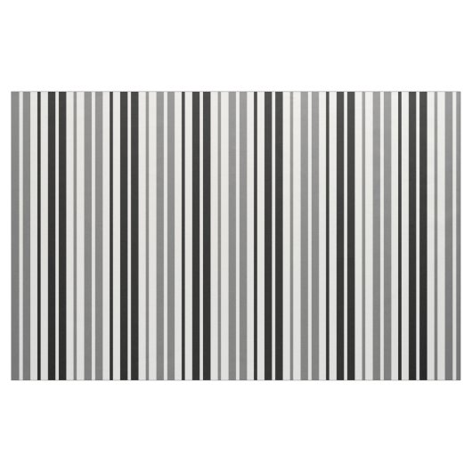 Ash Gray Black White Stripes Pattern   ファブリック (ファットクウォーター)