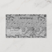 Ash Gray Opulent Abstract Luxury Business Card  名刺 (正面)