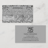 Ash Gray Opulent Abstract Luxury Business Card  名刺 (正面/裏面)