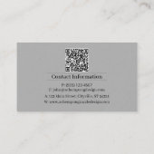 Ash Gray Opulent Abstract Luxury Business Card  名刺 (裏面)
