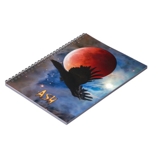 ASH Mystical Raven & Lipsed Moon Notebook ノートブック (左側)