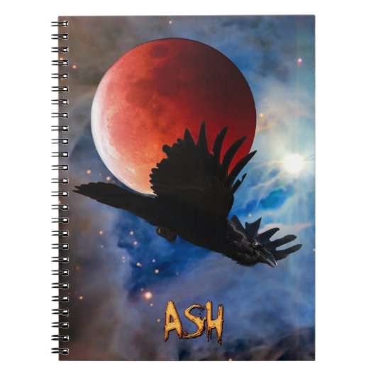 ASH Mystical Raven & Lipsed Moon Notebook ノートブック (正面)