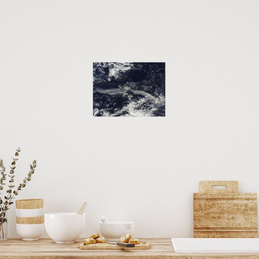 Ash Plume from Soufriere Hills, Montserrat ポスター (キッチン)