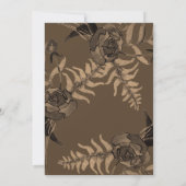 Ash Terracotta Watercolor Floral  Fall Wedding 招待状 (裏面)