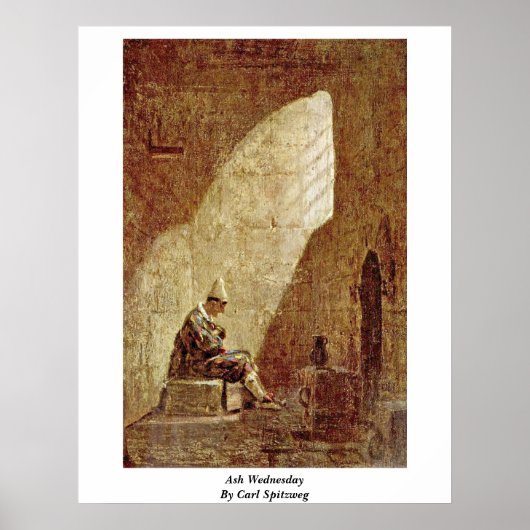 Ash Wednesday By Carl Spitzweg ポスター (正面)