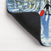 Ashbourneダービーシャーの近くの冬の森林 マウスパッド (コーナー)