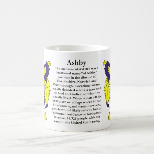 Ashby家族の紋章付き外衣 コーヒーマグカップ (中央)
