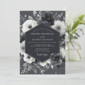 Ashen Gothic Flora Wedding 招待状 (スタンド正面)