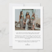 ASHERスクリプモダントカレンダマトロン名誉提案 招待状 (裏面)