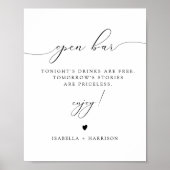 ASHER書道エレガントオープンバードリンクのポスター ポスター (正面)