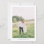 ASHER書道エレガント写真の日付を保存 招待状 (裏面)