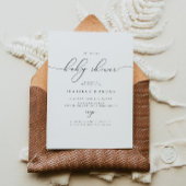 ASHER書道モダンエレガント赤ちゃんシャワー 招待状