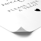 ASHER書道愛は甘いデザートテーブル ポスター (角)